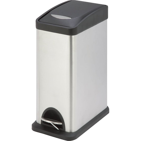 Honey-Can-Do 8 Liter Satin Stainless Steel Step-On Wastebasket TRS-06309